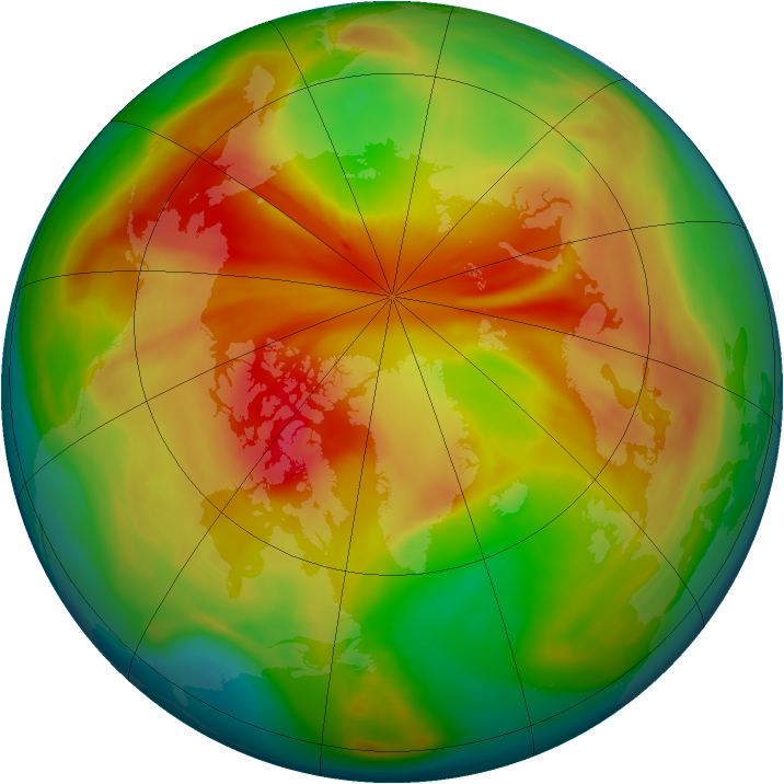 Arctic ozone map for 19 March 2008